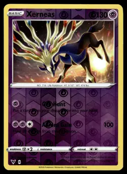 XERNEAS - 078/185 Holo Rare Vivid Voltage Pokemon Reverse Holo NM - Image 1