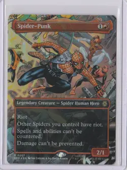 SPIDER-PUNK MTG Spider-man (Borderless) [FOIL] Rare Card - Image 1