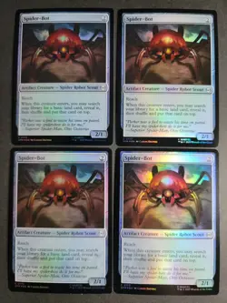 Spider- Bot (X4 Foil) Common MTG Spider-Man - Image 1