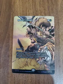 MTG: Hunter's Insight Borderless - Foil - Spider-Man - In-hand - Image 1