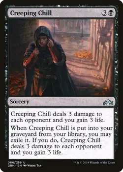 Creeping Chill 1x FOIL GRN MTG Guilds of Ravnica Uncommon MINT black - Image 1