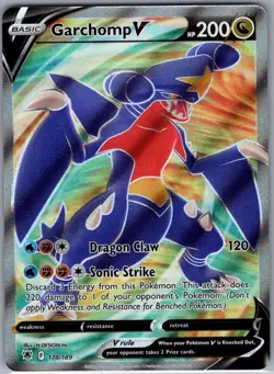 Garchomp V (Full Art) 178/189 SWSH10: Astral Radiance - Pokemon Card - NM - Image 1