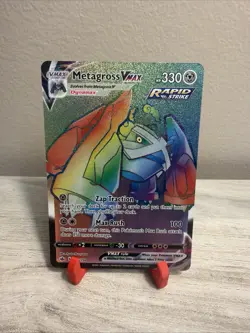 Pokemon Metagross VMAX 208/198 Secret Rare Full Art Rapid Strike Holo Card Mint - Image 1
