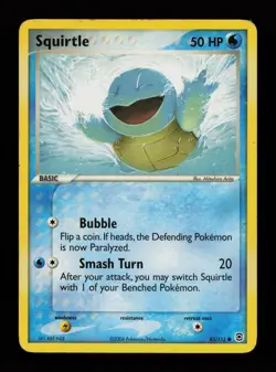 Squirtle 83/112 Common FireRed & LeafGreen Pokemon Cards - Image 1