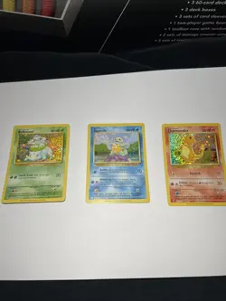 Pokemon Card 001/034 Charmander Bulbasaur Squirtle Trading Card Game Classic Set - Image 1