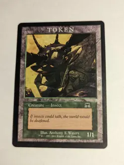 MTG Token - Insect Creature Magic Player Reward 2003 - Anthony Waters Art LP/NM - Image 1