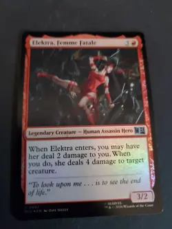 Elektra, Femme Fatale #687 (Foil) NM Commander: Marvel Super Heroes Magic MTG - Image 1