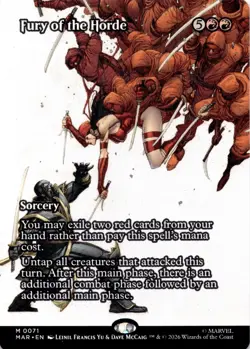 Fury of the Horde (Borderless) 71 Marvel Universe Eternal-Legal MTG NM - Image 1