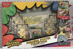Pokemon Ascended Heroes Mega Lucario Premium Poster Collection New & Sealed - Image 1