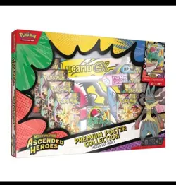 Pokemon Ascended Heroes Mega Lucario Premium Poster Collection Brand New Sealed - Image 1