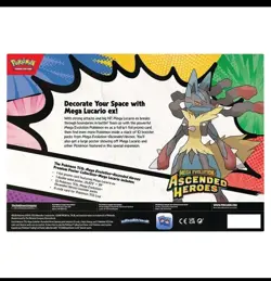 Pokemon Ascended Heroes Mega Lucario Premium Poster Collection Brand New Sealed - Image 3