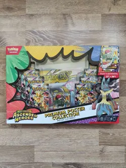 Pokemon Ascended Heroes Mega Lucario Premium Poster Collection Brand New Sealed✅ - Image 1