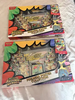 x2 Pokemon Ascended Heroes Mega Lucario Premium Poster Collection New & Sealed - Image 1