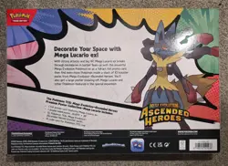 Pokemon Ascended Heroes Premium Poster Collection Mega Lucario - New & Sealed - Image 2