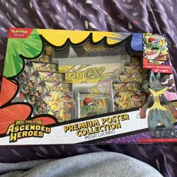 Pokemon Ascended Heroes Premium Poster Collection Mega Lucario - New & Sealed - Image 1