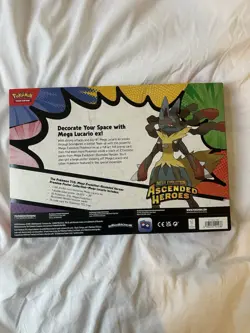 Pokemon Ascended Heroes Premium Poster Collection Mega Lucario New & Sealed🔥 - Image 2