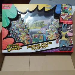 Pokemon Ascended Heroes Premium Poster Collection Mega Lucario - New & Sealed - Image 1