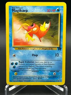 Pokemon TCG Magikarp 47/82 Uncommon Team Rocket Vintage LP - Image 1