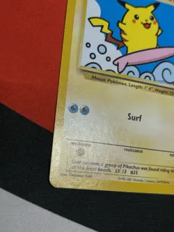 2001 Pokemon Surfing Pikachu #28 WOTC Black Star Promo (MP+) - Image 4
