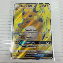 Pokemon NM: Shining Legends: Raichu GX SM90 Full Art Holo Black Star Promo (NM) - Image 1