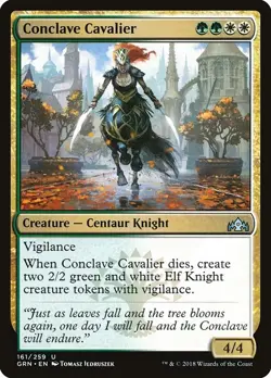 Conclave Cavalier 2x FOIL GRN MTG Guilds of Ravnica Uncommon MINT green white - Image 1