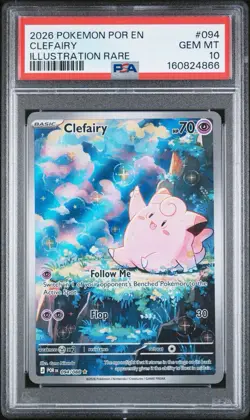 2026 Pokemon POR EN-Perfect Order Clefairy #094 Illustration Rare PSA 10 - Image 1