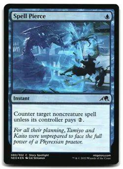 MTG Spell Pierce FOIL C Kamigawa: Neon Dynasty 80 LP - Image 1