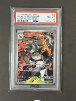 Team Rocket's Houndoom 191/182 Illustration Rare Pokemon - PSA 10 - Image 1