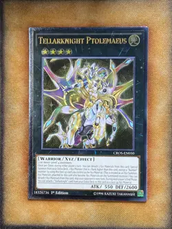 Yugioh Tellarknight Ptolemaeus CROS-EN050 Ultimate Rare 1st Ed NM - Image 1