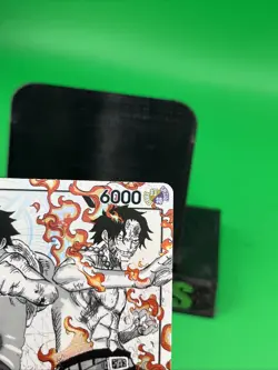 One Piece ST30-001 Luffy Ace Parallel L-P Leader Black White Textured Star - Image 4