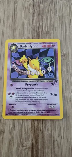 Pokemon Dark Hypno TCG Team Rocket Holo Card 9/82 Unlimited Rare - Image 1