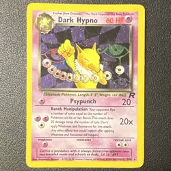 Pokemon TCG Dark Hypno Holo Rare English Team Rocket 9/82 1999 Unlimited - Image 1