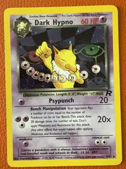 Pokemon Dark Hypno TCG Team Rocket Holo Card 9/82 Unlimited Rare Near Mint - Image 1