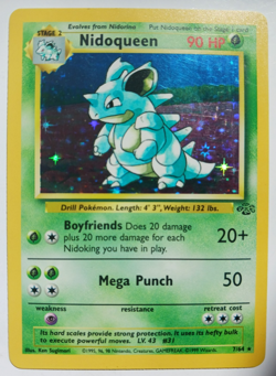 Nidoqueen Pokemon Card Holo WOTC 7/64 Jungle Set Rare Vintage 1999 Original LP - Image 1