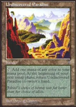 MTG magic cards 1x Undiscovered Paradise Visions Moderate Play, English - Image 1