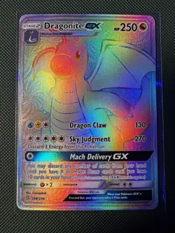 Dragonite GX (Secret) SM - Unified Minds #248/236 Holo Pokemon Secret Rare - Image 1