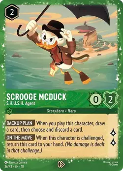 Scrooge McDuck - S.H.U.S.H. Agent Holo Disney Lorcana Promo Cards 36 NM - Image 1