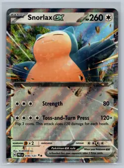 Snorlax ex 076/131 Holo Double Rare Prismatic Evolutions Pokemon Card Near Mint - Image 1
