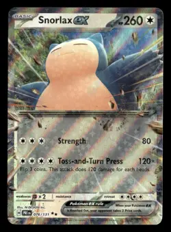 Snorlax ex 076/131 Double Rare Holo Prismatic Evolutions Pokemon Card - Image 2