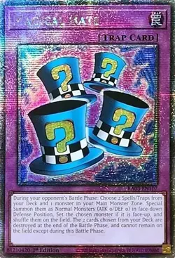 RA03-EN107 Magical Hats Quarter Century Secret Rare YuGiOh! NM 1st Edition Card - Image 1