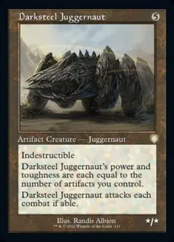 MTG Brothers' War Commander - Darksteel Juggernaut (Retro) - Image 1