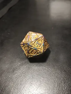 MTG D20 Khaldeim Oversized Spindown Dice Gold - Image 1