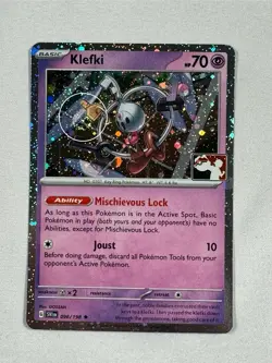 Pokemon Klefki 96/198 Prize Pack Series 4 Cosmos Holo SWIRL Stamped Promo LP - Image 1