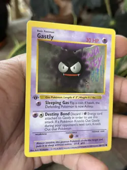 Gastly 50/102 Base Set Shadowless 1st Edition Common LP 1999 Pokemon TCG - Image 5