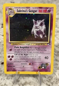 Sabrina's Gengar 14/132 Holo Gym Heroes- Pokemon TCG WOTC: LP-/MP+ - Image 1