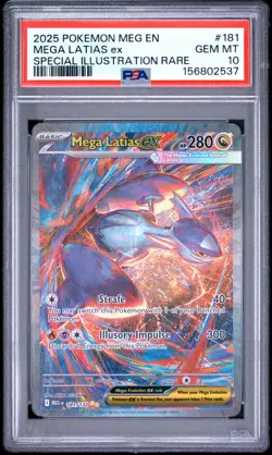 Mega Latias Ex Meg En-Mega Evolution 2025 Pokemon #181/132 SIR PSA 10 - Image 1