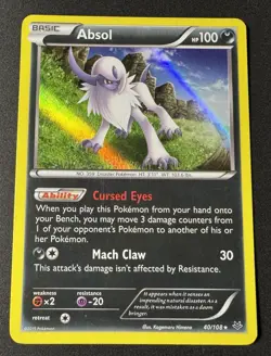 Pokemon TCG Absol 40/108 Roaring Skies ROS Holo Rare XY 2015 LP - Image 1