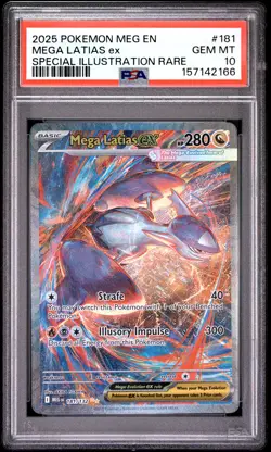 2025 POKEMON MEG EN-MEGA EVOLUTION #181 MEGA LATIAS EX PSA 10 - Image 1
