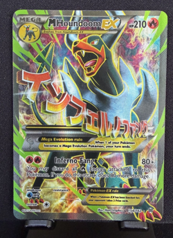 Pokemon TCG M Houndoom EX 154/162 XY Breakthrough Full Art Holo Ultra Rare 2015 - Image 1