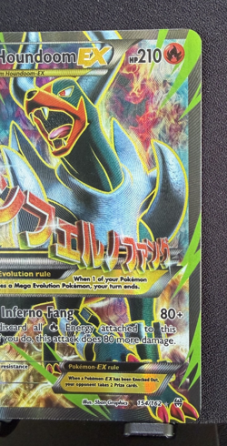 Pokemon TCG M Houndoom EX 154/162 XY Breakthrough Full Art Holo Ultra Rare 2015 - Image 3